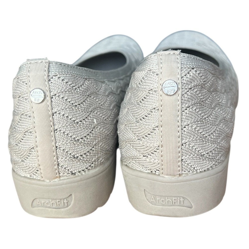 Skechers Arch Fit Cleo Wedge Slip On Shoes Taupe Knit Womens 10 - Picture 7 of 10